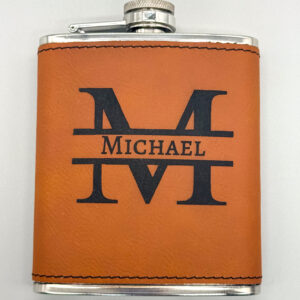 Leather wrapped flask
