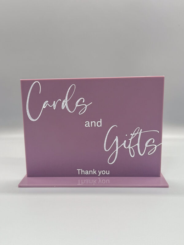 Acrylic Cards and Gift Sign