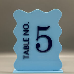 Acrylic Table Number Signs (3D)