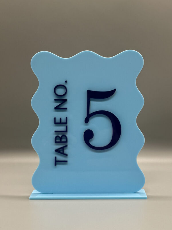 Acrylic Table Number Signs (3D)